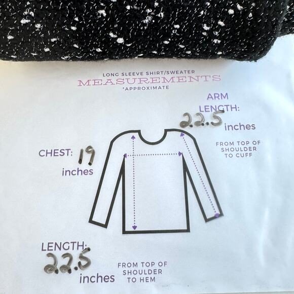 Calvin Klein Jeans Womens Knit Pullover Sweater Size M Metallic Marled Black - Picture 6 of 6